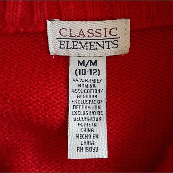 Vintage 90s Ugly Christmas Sweater Red Full Zip Cardigan Snowman Women M Grandma - Picture 9 of 12